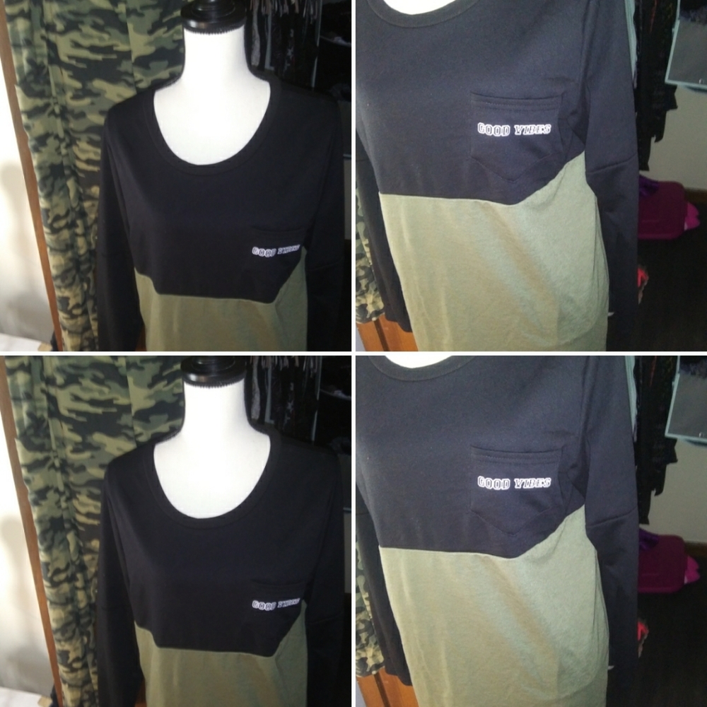 Rue 21 szL good vibes varsity crew New